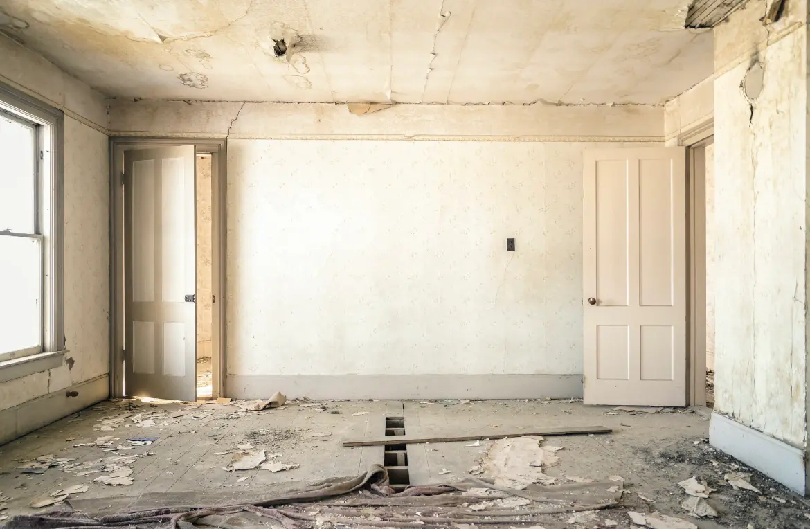 Waste disposal crew managing a cleanout project in Baldwin City